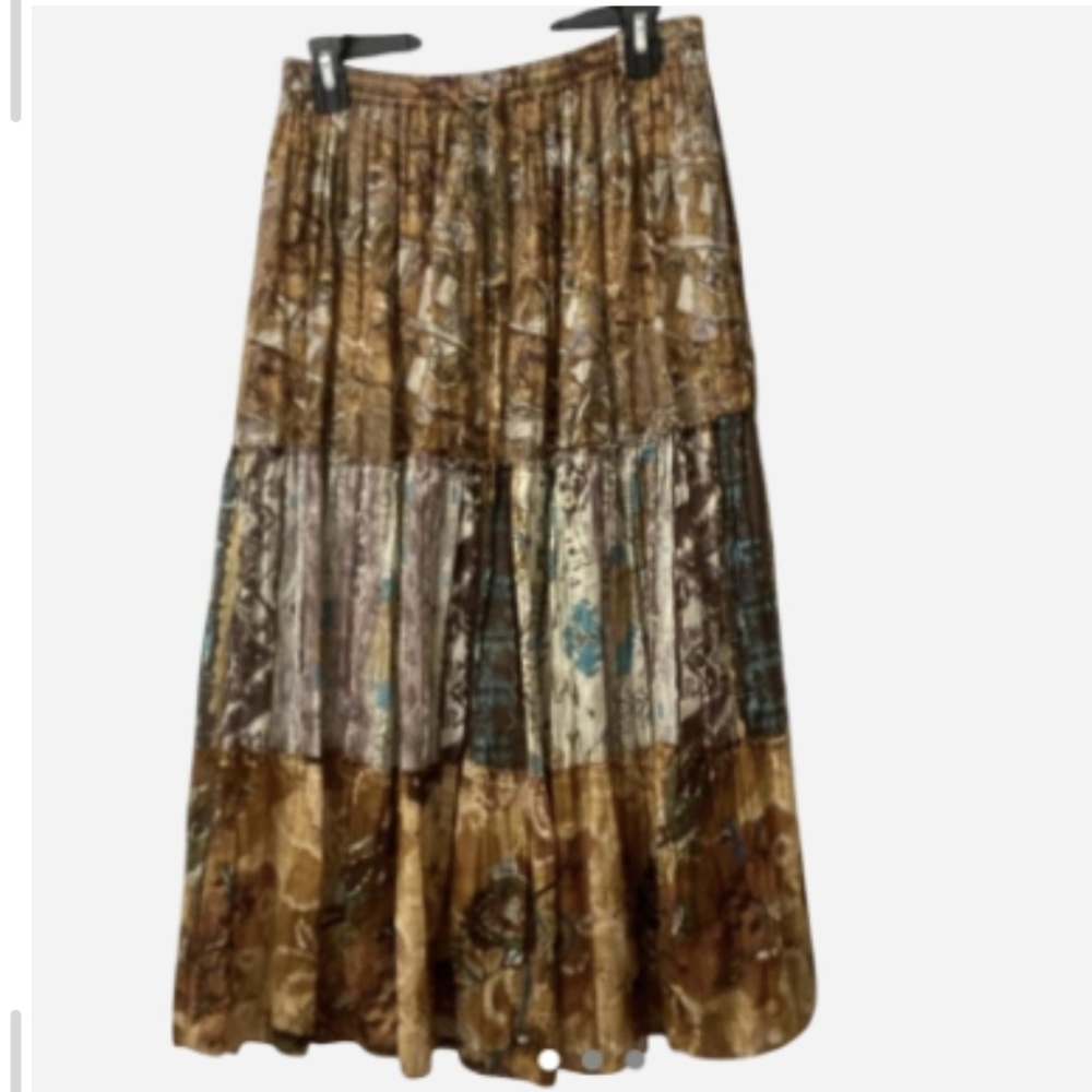 Pre-Owned Jane Ashley Multicolor Patchwork A-Line… - image 1